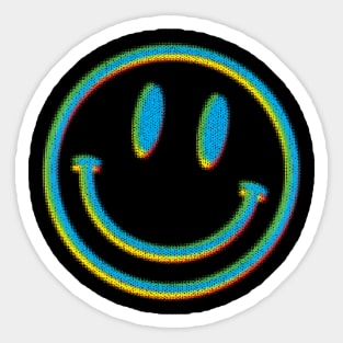 Acid Smiley in blue Sticker